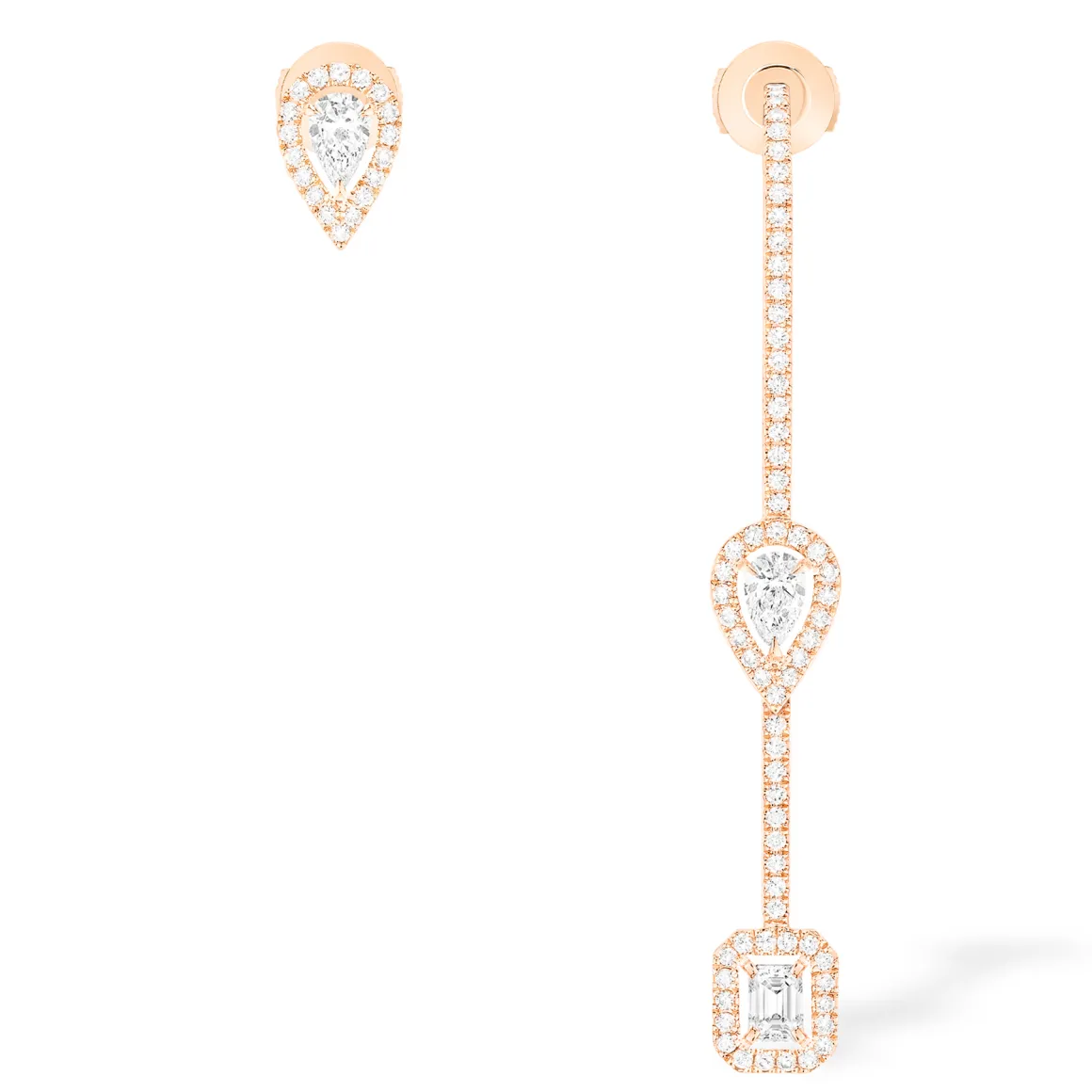 Boucles d'oreilles Diamant Or Rose