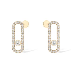 Boucles d'oreilles Diamant Or Jaune