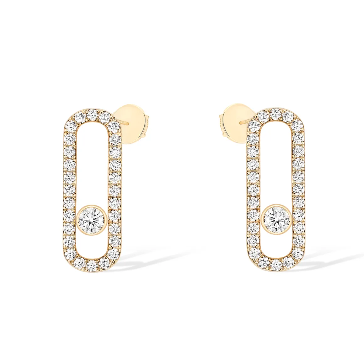 Boucles d'oreilles Diamant Or Jaune