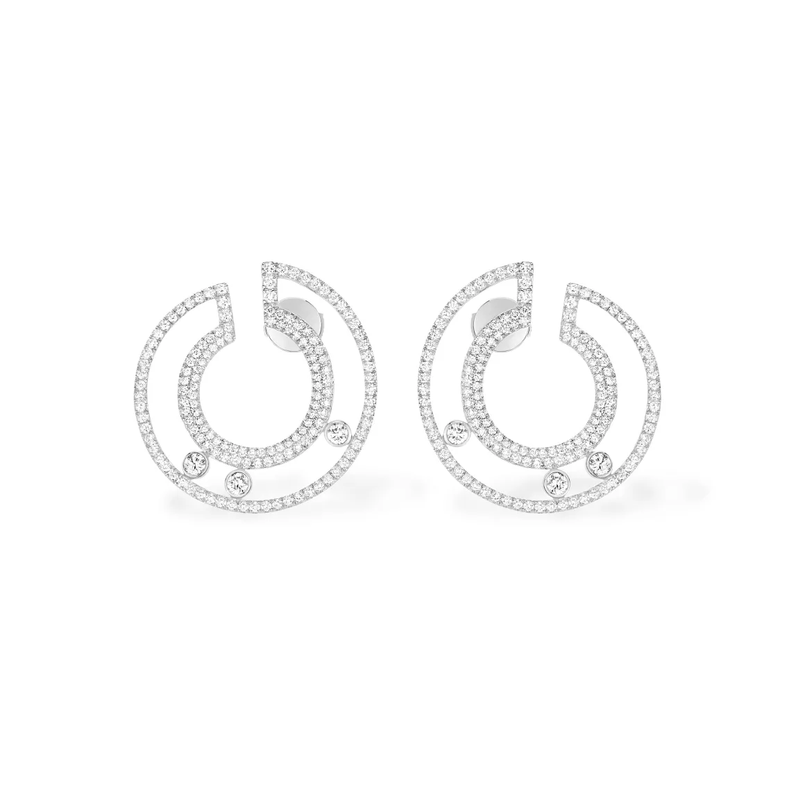 Boucles d'oreilles Diamant Or Blanc