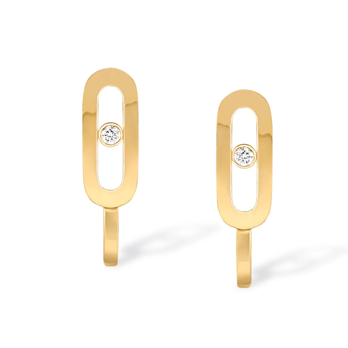 Boucles d'oreilles Diamant Or Jaune
