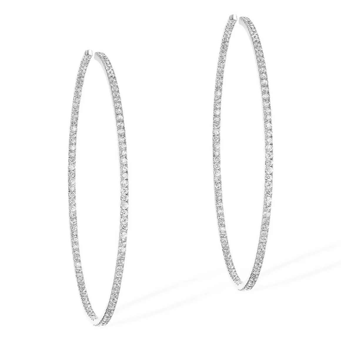 Boucles d'oreilles Diamant Or Blanc