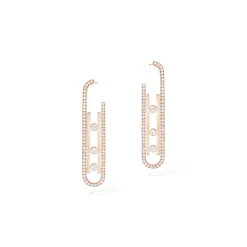 Boucles d'oreilles Diamant Or Rose