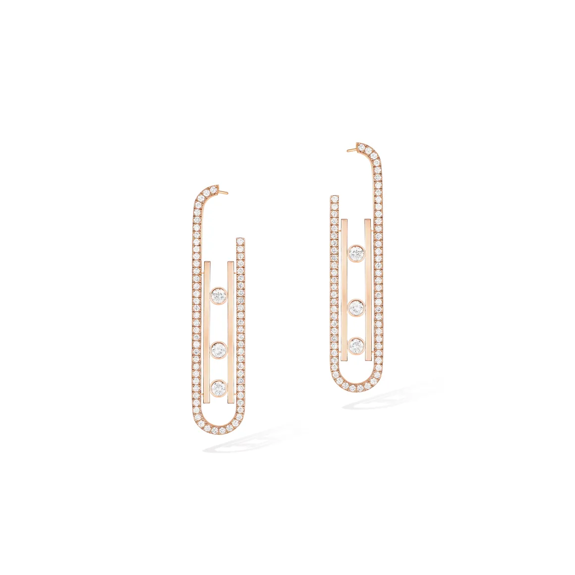 Boucles d'oreilles Diamant Or Rose