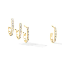 Boucles d'oreilles Diamant Or Jaune