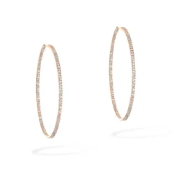 Boucles d'oreilles Diamant Or Rose