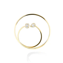 Boucles d'oreilles Diamant Or Jaune