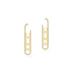 Boucles d'oreilles Diamant Or Jaune