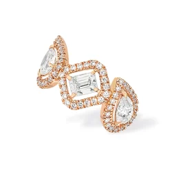 Boucles d'oreilles Diamant Or Rose