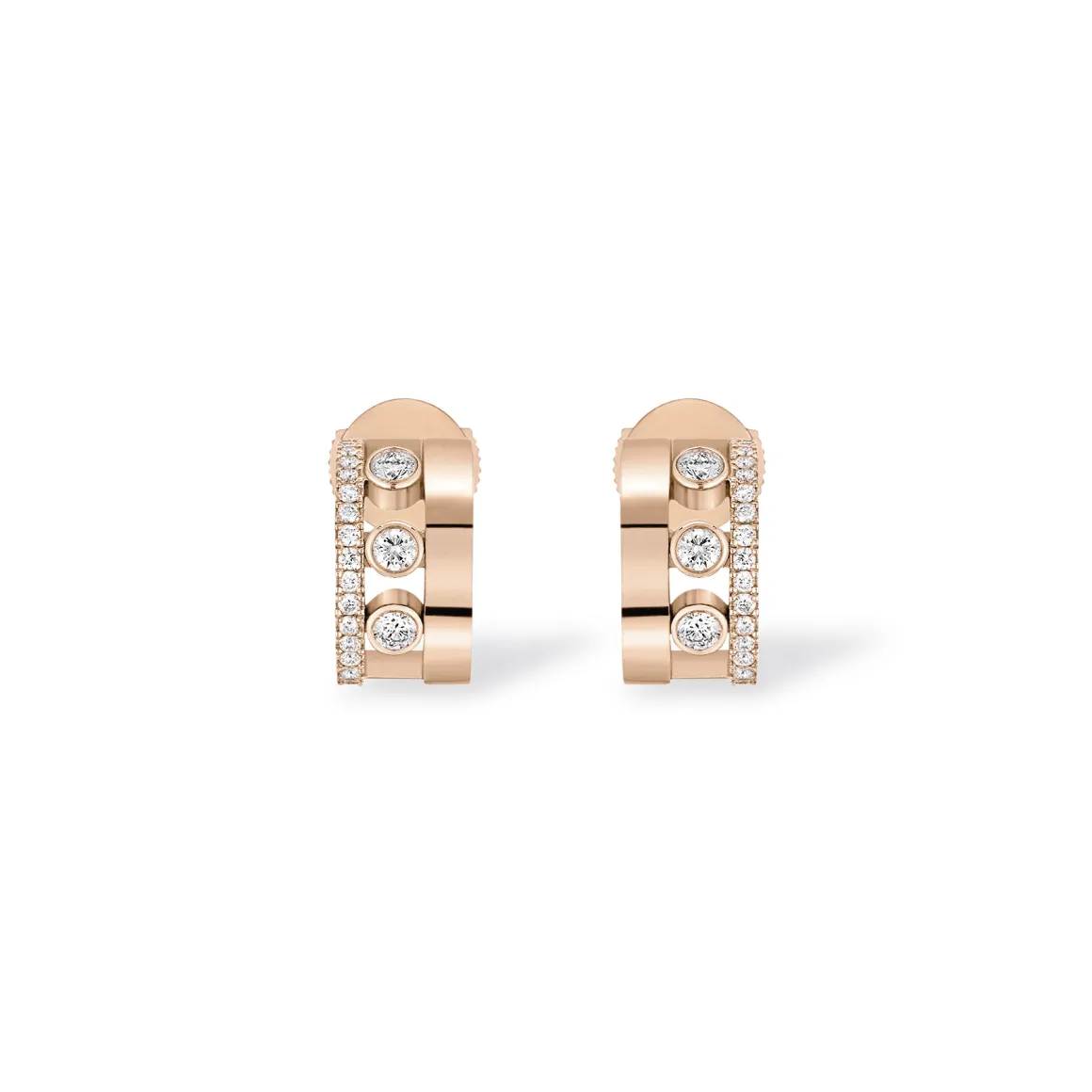 Boucles d'oreilles Diamant Or Rose