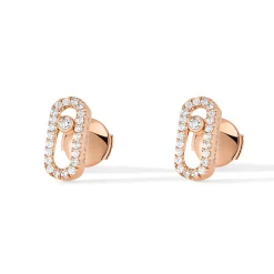 Boucles d'oreilles Diamant Or Rose