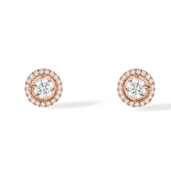Boucles d'oreilles Diamant Or Rose