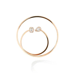 Boucles d'oreilles Diamant Or Rose