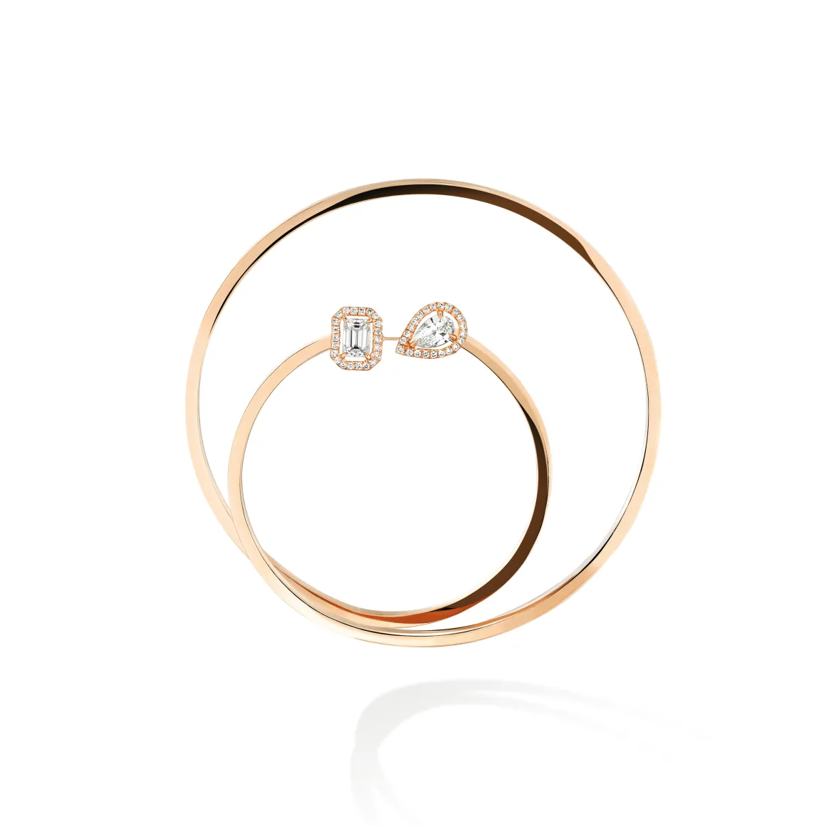 Boucles d'oreilles Diamant Or Rose