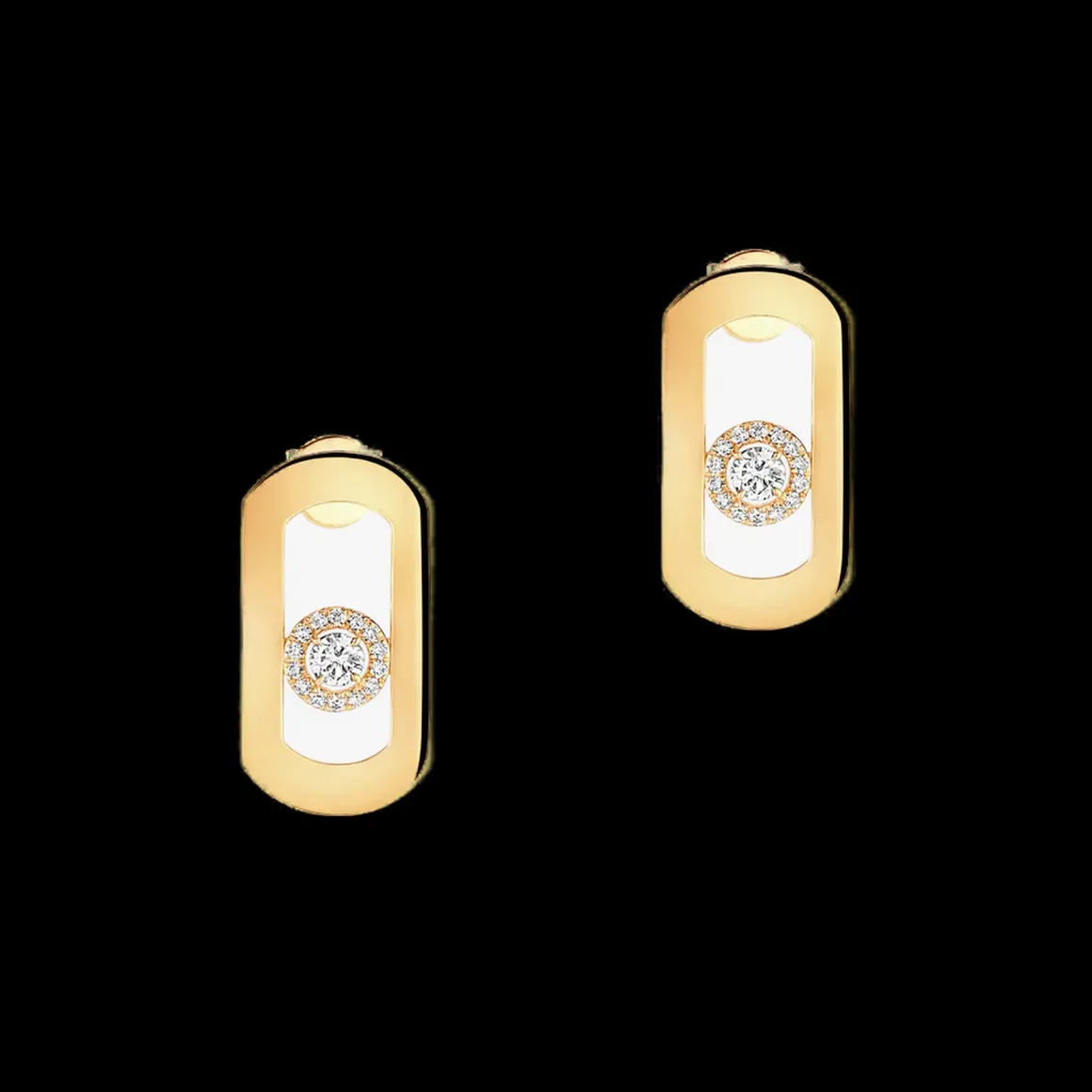 BOUCLES D'OREILLES DIAMANT OR Jaune SO MOVE