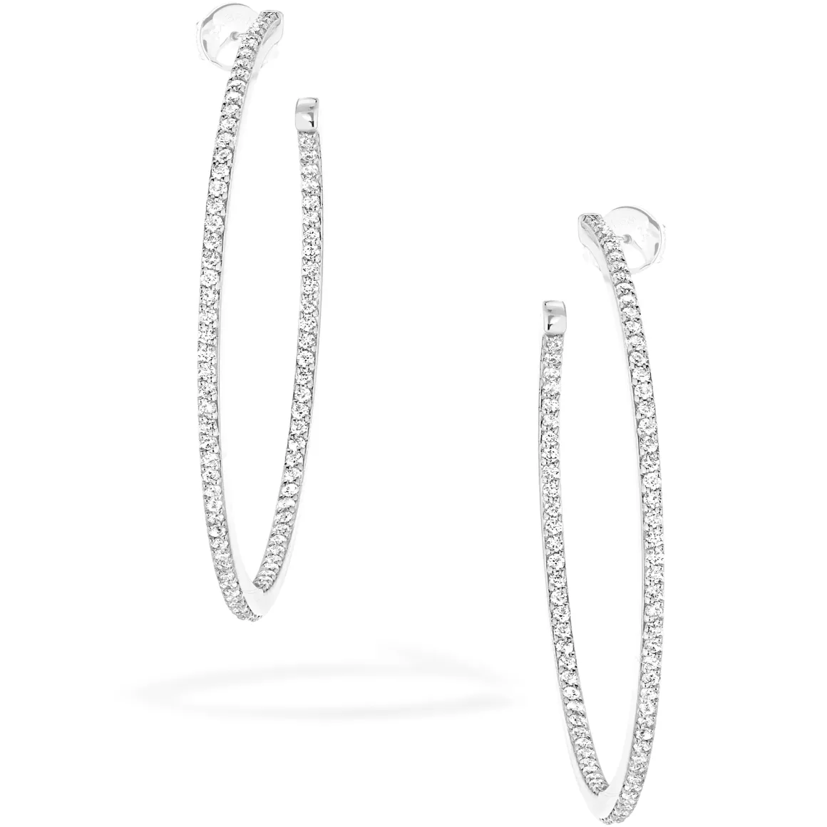 Boucles d'oreilles Diamant Or Blanc