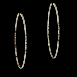 Boucles d'oreilles Diamant Or Jaune