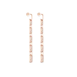 Boucles d'oreilles Diamant Or Rose