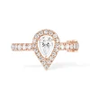 Boucles d'oreilles Diamant Or Rose