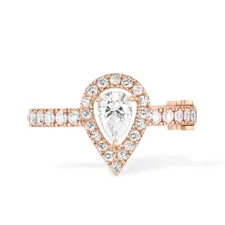 Boucles d'oreilles Diamant Or Rose