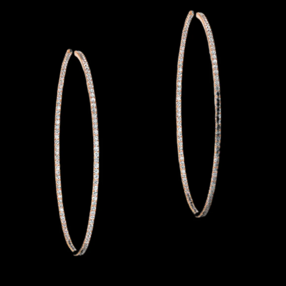 Boucles d'oreilles Diamant Or Rose