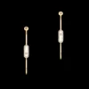 Boucles d'oreilles diamant or jaune créoles move uno gm