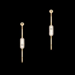 Boucles d'oreilles diamant or jaune créoles move uno gm