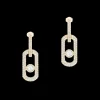 BOUCLES D'OREILLES DIAMANT OR JAUNE PENDANTES SO MOVE XL PAVÉES