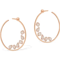 Boucles d'oreilles Diamant Or Rose