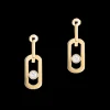 BOUCLES D'OREILLES DIAMANT OR JAUNE PENDANTES SO MOVE XL