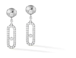 Boucles d'oreilles Diamant Or Blanc