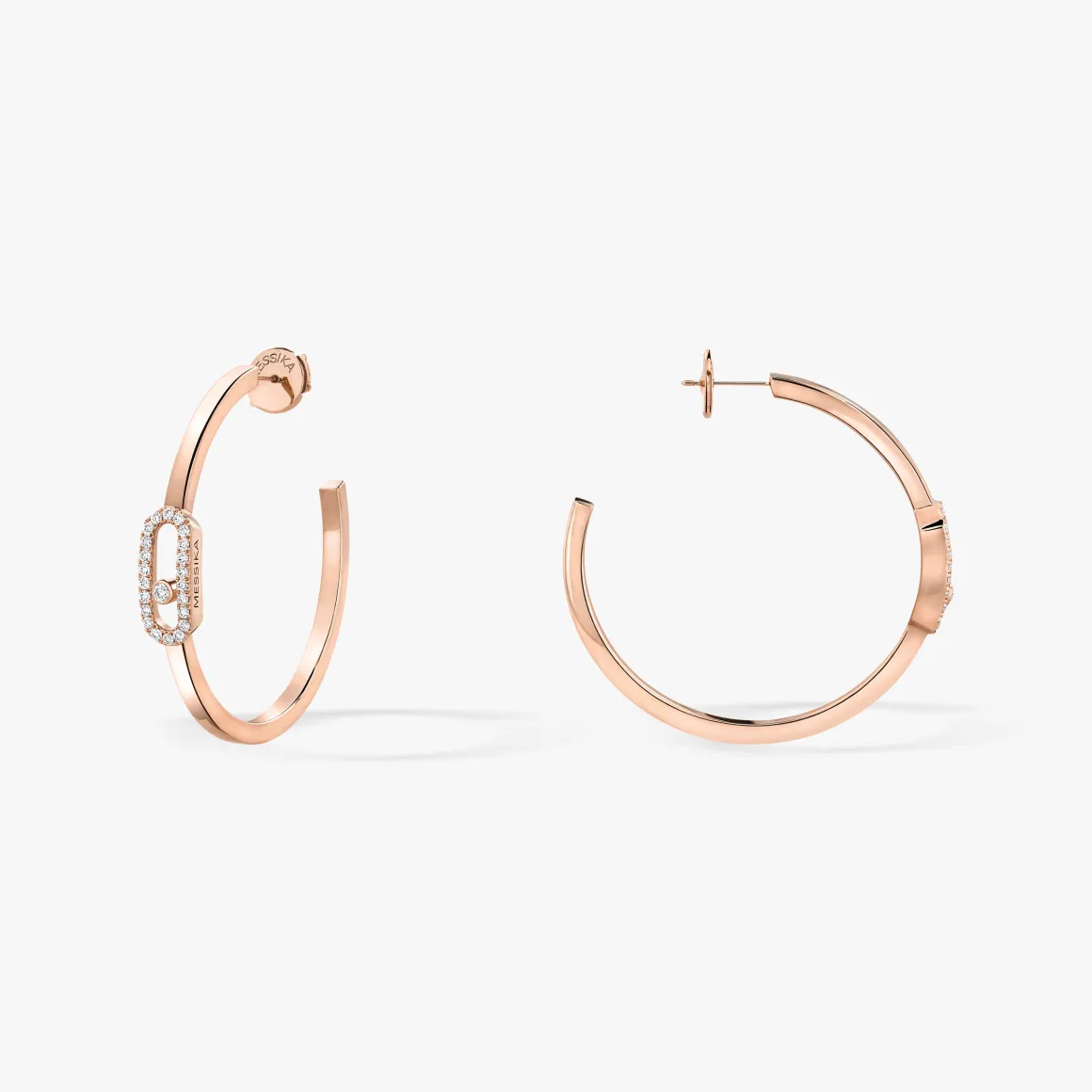 Boucles d'oreilles Femme Or Rose Diamant Créoles Move Uno PM