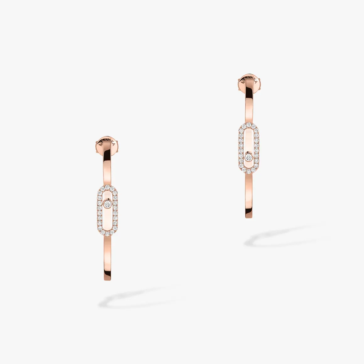 Boucles d'oreilles Femme Or Rose Diamant Créoles Move Uno PM