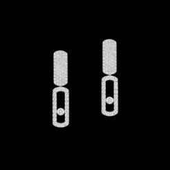 Boucles d’oreilles Imperial Move GM- Or Blanc