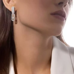 Boucles d’oreilles Imperial Move GM- Or Blanc