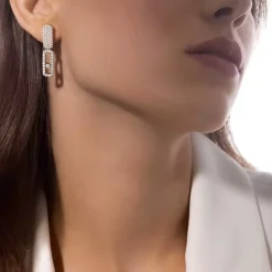 Boucles d’oreilles Imperial Move GM- Or Rose