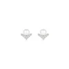 Boucles d'oreilles Joséphine Aigrette Or blanc, perles, diamants 085046