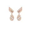 Boucles d'oreilles Joséphine Aigrette Or rose, diamants 085359