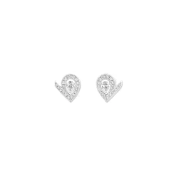 Boucles d'oreilles Joséphine Aigrette Or blanc, diamants 085189