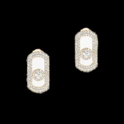 Boucles d'oreilles Or Jaune Diamant So Move Pavées