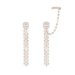 Boucles D-Vibes Multi Rangs d'oreilles Diamant Or Rose