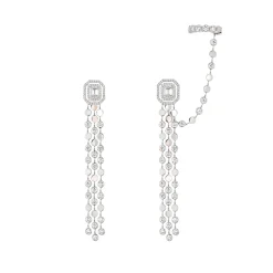 Boucles D-Vibes Multi Rangs d'oreilles Diamant Or Blanc