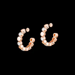 Boucles Mini Créoles D-Vibes d'oreilles Diamant Or Rose