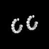 Boucles Mini Créoles D-Vibes d'oreilles Diamant Or Blanc