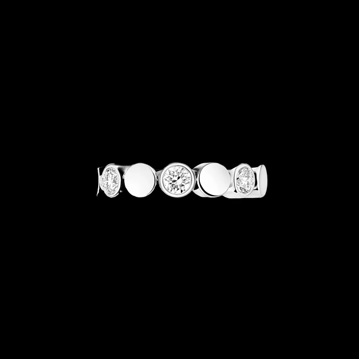 Boucles Mono Clip D-Vibes d'oreilles Diamant Or Blanc
