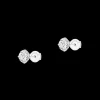 Boucles Puces Brillant 0,25ct G/VS d'oreilles Diamant Or Blanc