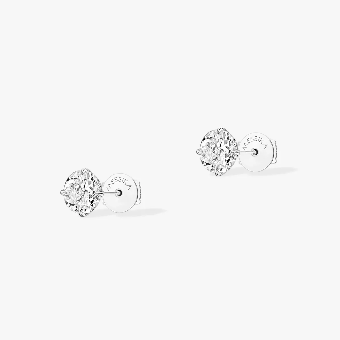 Boucles Puces Brillant 0,25ct G/VS d'oreilles Diamant Or Blanc
