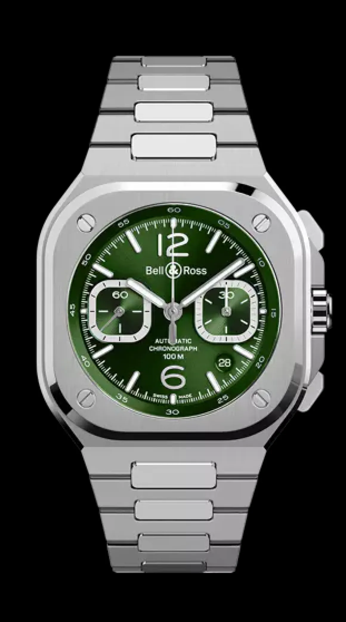 BR 05 CHRONO GREEN STEEL