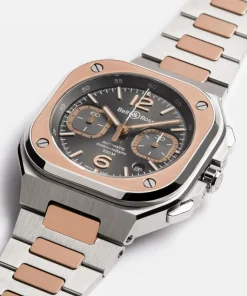 BR 05 chrono grey steel & gold