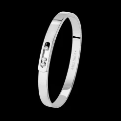 Bracelet Bangle Move Noa MM Grandes Tailles Diamant Or Blanc